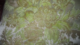 Drapery or Upholstery Tapestry Brocade Fabric 12 Yards Yellow &amp; Tan Jaquard - $195.99