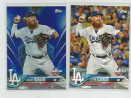 Justin Turner (La Dodgers) 2018 Topps Opening Day Baseball Blue Foil Paralell + - £3.98 GBP