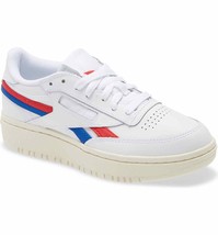 Reebok Women&#39;s Club C Double Tennis Sneaker White/Red/Blue Fy7926 - $693.58 MXN+