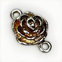 VTG 14k Gold Over 925 Sterling Silver Rose Charm - Flower Pendant- Gold ... - $18.80