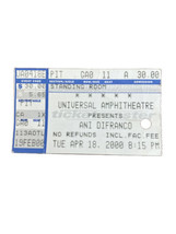 Ani Difranco Ticket Stub 4/18/2000 Universal Amph Universal City, Califo... - $20.00