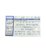 Ani Difranco Ticket Stub 4/18/2000 Universal Amph Universal City, Califo... - $20.00