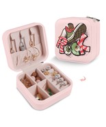 Leather Travel Jewelry Storage Box - Portable Jewelry Organizer - Rock S... - $15.47