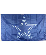 DALLAS COWBOYS 3x5&#39;: (BLUE) BRASS GROMMETS IN/OUTDOOR-100 D POLY- QUALIT... - £7.84 GBP