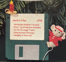 Hallmark Ornament Checking Santa's Files 25th Anniversary New- Christmas - £6.14 GBP