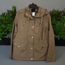 Love Tree drawstring hooded khaki Tan Jacket With souvenir UC On Back Women’s S - £15.57 GBP