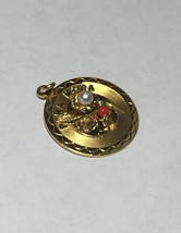 Vintage NOS 1960&#39;s 12K Gold Filled Elco Para Mama Flower Medal Pendant - $33.66