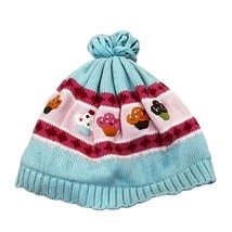 Gymboree Cupcake Cutie Blue Knit Winter Hat 2-3T - £11.51 GBP