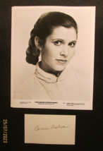 Carrie Fisher As Princess Leia (Empire Strikes Back) Hand Sign Card &amp; Photo - £317.51 GBP