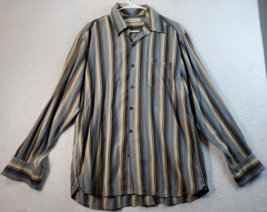 Tommy Bahama Shirt Men Size Large Multi Striped Long Sleeve Collared Button Down - £15.87 GBP