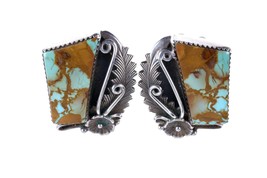 Large Vintage Navajo Sterling/Turquoise clip on earrings - $193.05