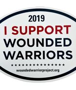 I Support Wounded Warriors Project Magnet Oval Military Veterans 2019 E55 - $371.27 MXN
