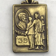 1939 Scholarship Award Lincoln School Vintage Medal Pendant Jostens Myla... - $17.59