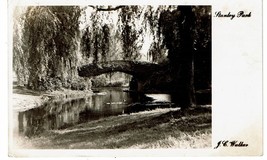 Vintage Stanley Park Westfield MA RPPC Postcard undivided ducks pond lan... - £11.86 GBP