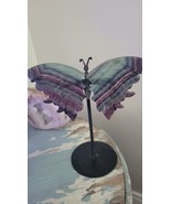 Carved Flourite Butterfly Wings With Stand - £70.08 GBP