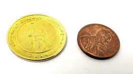 My Guardian Angel Coin 2024 Shiny Goldtone 1in Medal Pocket New Religiou... - $9.89