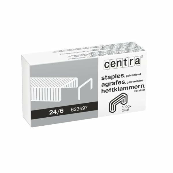 Centra 24/6 mm Galvanised Staples - Box of 1000  - $1.00