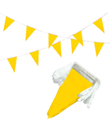 TSMD Solid Yellow Pennant Banners Flags String DIY Bunting Flags,Party D... - $18.64