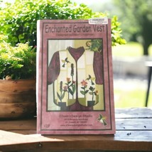 Eileens Design Studio Enchanted Garden Vest Pattern UNCUT Flowers Hummin... - $9.88