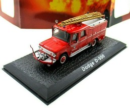 Fire Department Dodge D-500 Watou 1958, Red Atlas Scale 1:72 Fire Truck Model - £32.84 GBP