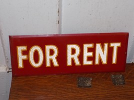 Vintage For Rent Tin Schmaltz Sign - $637.82 MXN
