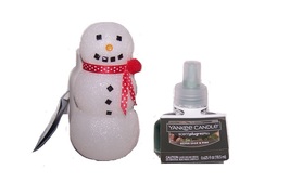 Yankee Candle Silver Sage &amp; Pine ScentPlug Refill with Snowman Diffuser Base - £18.08 GBP