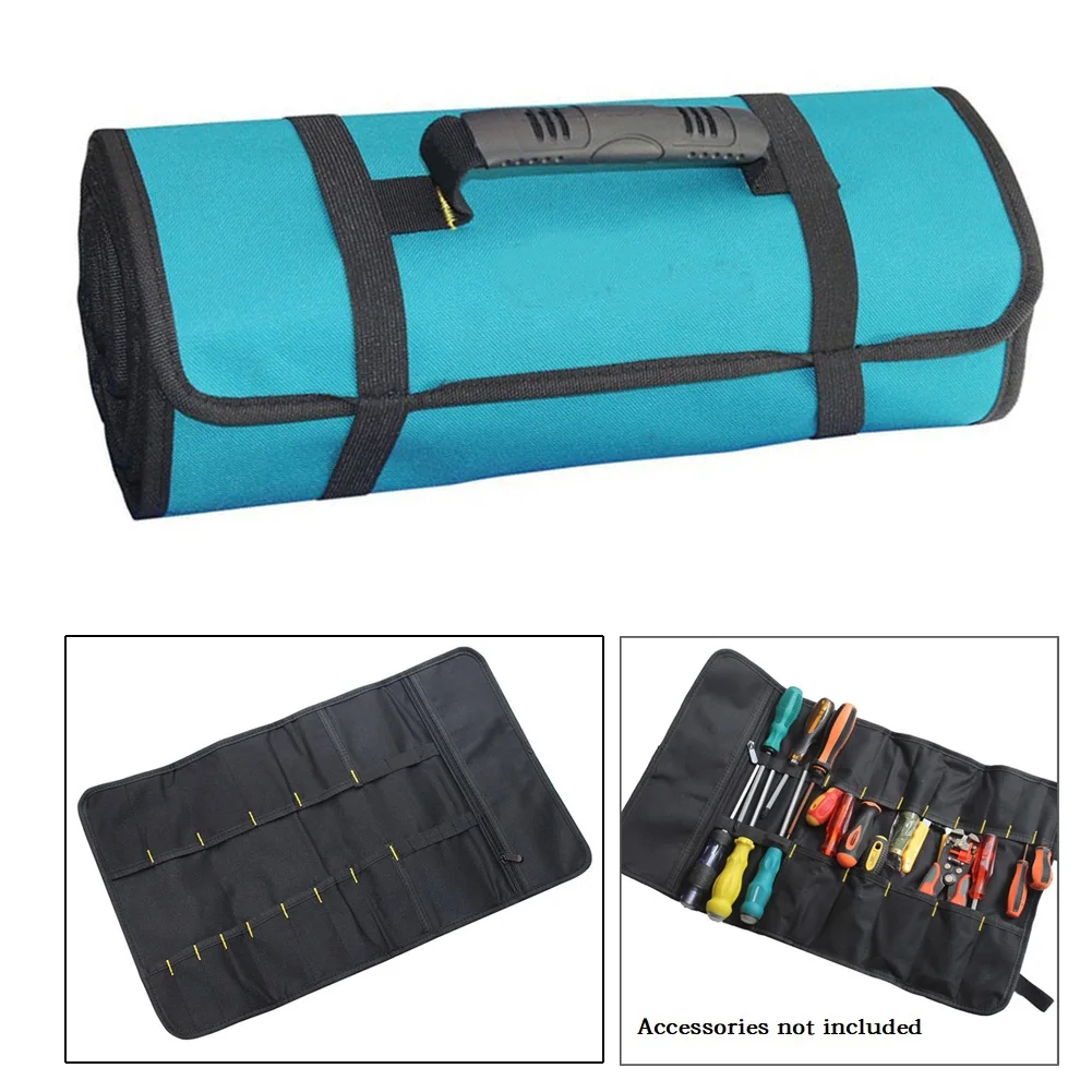 Multifunction Tool Bag Ox Cloth Folding Wrench Bags Pocket Backpack For Tool Rol - £51.24 GBP