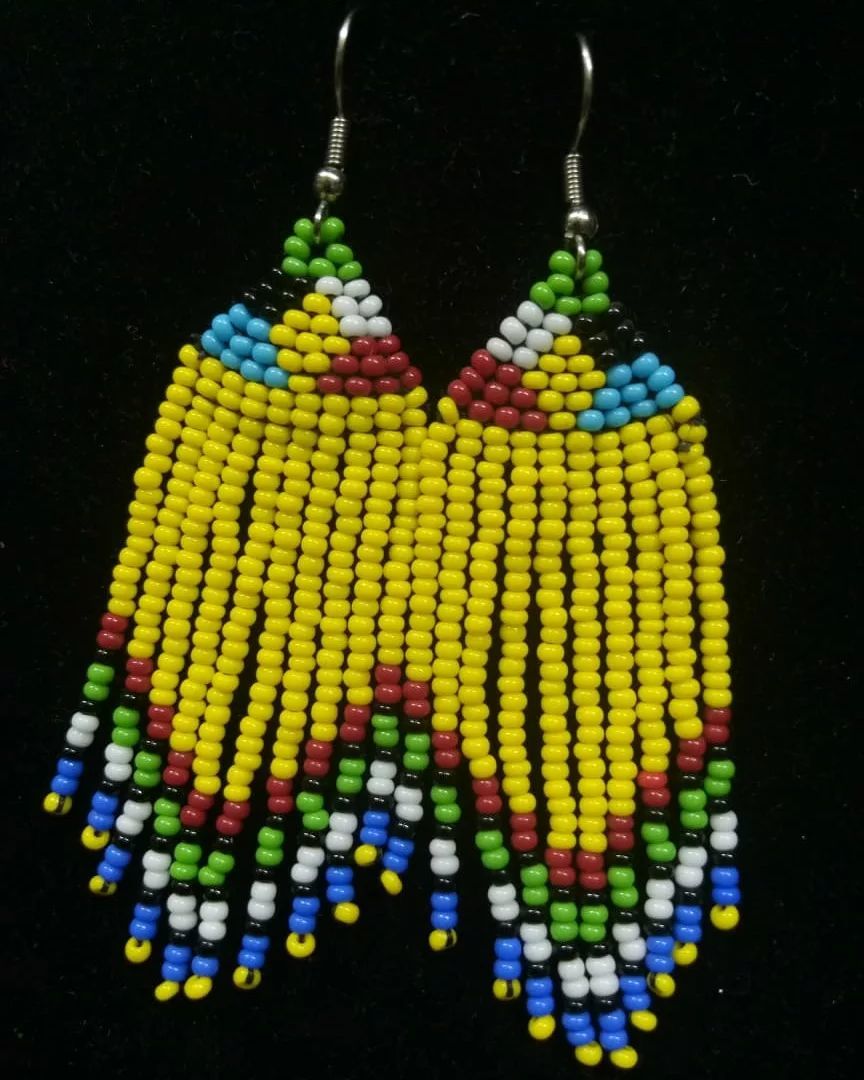 African Maasai Beaded Ethnic Tribal Earrings - Handmade in Kenya 3 - $9.99