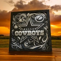 Dallas Cowboys Art Piece 3D Printed HueForge - With FRAME! 3D ART - $25.73