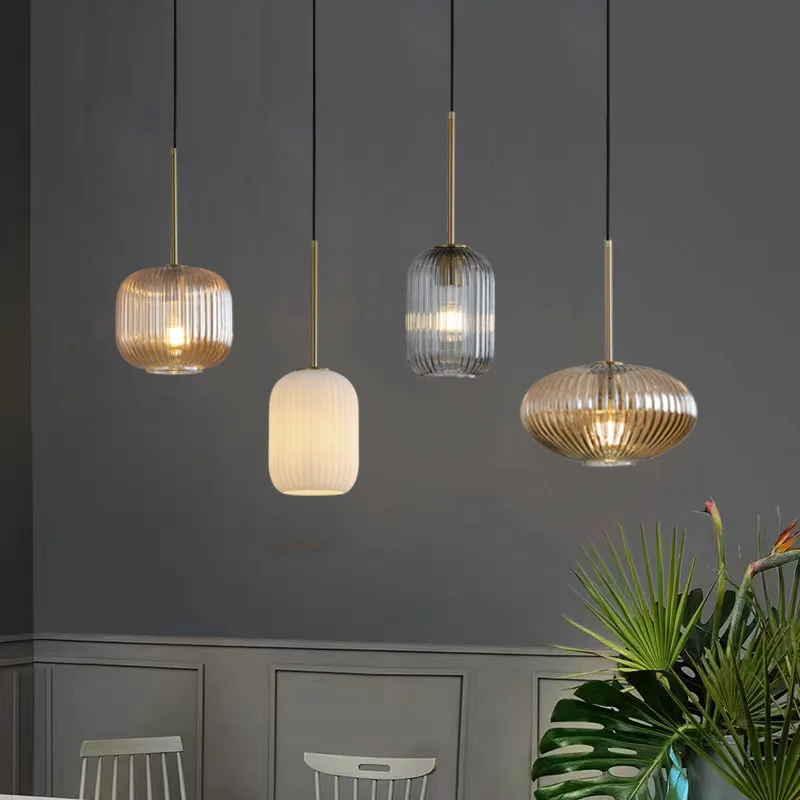 Retro restaurant colorfull LED Glass pendant lights Creative living room... - $52.51+