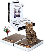 Cat Scratcher Scratch Pad &amp; Play Area Foldable Easy to Store Book-Shaped NEW - £22.17 GBP