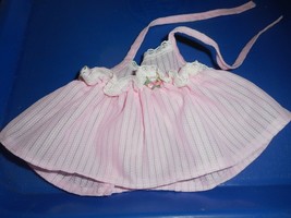 Ideal Toys Pink Nylon Sun Dress Or Sun SUIT/WHITE Lace W Flower In FRONT/TIES - $7.59