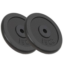vidaXL Weight Plates 2 pcs 2x33.1 lb Cast Iron - $5,569.51 MXN