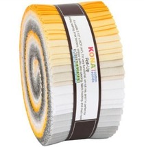 Jelly Roll Kona Cotton Solids Sunny Side Up Palette Fabric Roll-Ups M493.13 - £24.33 GBP
