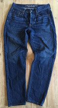 American Eagle Womens Vintage Hi Rise Jeans Button Fly Blue Denim Size 4 Reg - £28.09 GBP