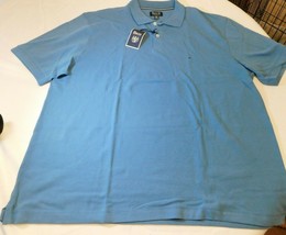 Bass G.H. Bass &amp; Company Men&#39;s Short Sleeve Polo Shirt XXL Heron Blue NWT - £19.61 GBP