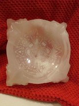 Vintage Onyx Stone White Carved Face Mexican Aztec Mayan Engraved Ashtray - £8.92 GBP