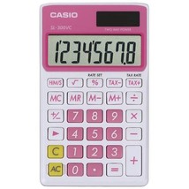 CASIO SL300VCPKSIH Solar Wallet Calculator with 8-Digit Display (Pink) - £23.78 GBP
