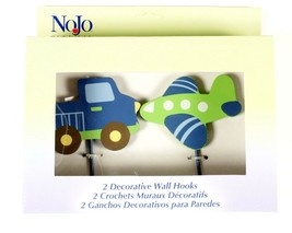 Airplane and Truck Wall Hooks Nursery Decor Set of 2 NoJo New in Box - £12.54 GBP