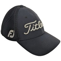 Titleist Pro V1 FJ Large Hat Mens Size M L Medium Black White Logo Golf Cap - £16.75 GBP