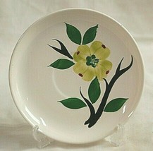 Dixie Dogwood by Blue Ridge Southern Pottery Saucer Plate Lime Green Blossom MCM - £10.22 GBP