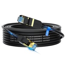 Cat 8 Ethernet Cable 30FT High Speed Heavy Duty 26AWG Cat8 LAN Network Cable 40G - £36.97 GBP