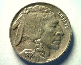 1938-D BUFFALO NICKEL CHOICE ABOUT UNCIRCULATED CH. AU. NICE ORIGINAL COIN - $15.00