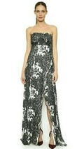 $1.100 MARCHESA NOTTE EXCLUSIVE WHITE BLACK LACE STUNNING DRESS GOWN 12  - $299.00