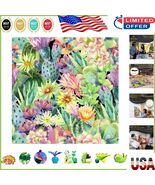 Eco-Friendly Floral Cactus Wooden Puzzle: 1000 Pieces for Fun &amp; Relaxation - $849.12 MXN