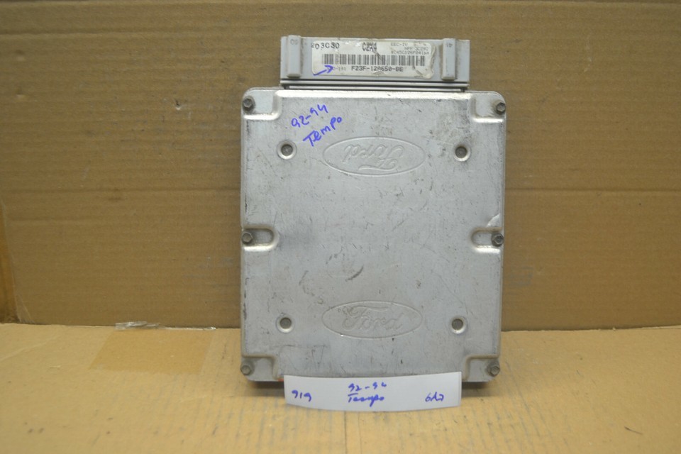 92-94 Ford Tempo Engine Control Unit ECU F23F12A650BE Module 919-6a7 - $14.69