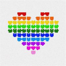 Pepita Needlepoint kit: Primary Heart Shape, 7&quot; x 7&quot; - £39.87 GBP+