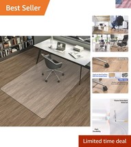 Clear Rectangular Chair Mat 48&#39;&#39;×60&#39;&#39; - Tough Floor Protector for Offices - $1,064.87 MXN