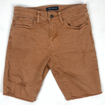 Aeropostale Men&#39;s Denim distressed Jean Shorts Slim Cut Off w/ 5 Pockets Size 27 - £15.68 GBP