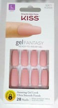 KISS Gel Fantasy  Long Length Nails Light Pink KGN09 New Free Shipping - £7.98 GBP